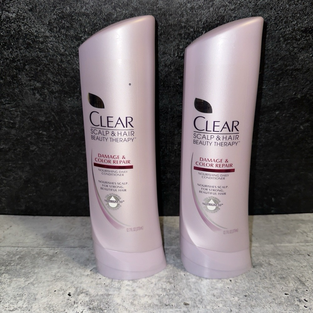 2 Lot Clear Scalp & Hair Damage & Color Repair Nourishing Conditioner 12.7 fl oz